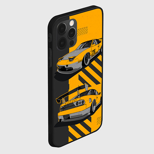 Чехол iPhone 12 Pro Max Nissan 180sx art / 3D-Черный – фото 2