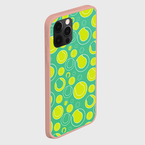 Чехол iPhone 12 Pro Max Теннисные мячики / 3D-Светло-розовый – фото 2