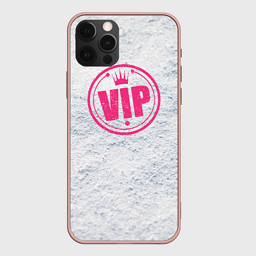 Чехол iPhone 12 Pro Max Vip / 3D-Светло-розовый – фото 1