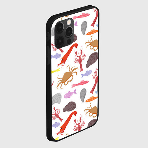 Чехол iPhone 12 Pro Max Морской пейзаж / 3D-Черный – фото 2