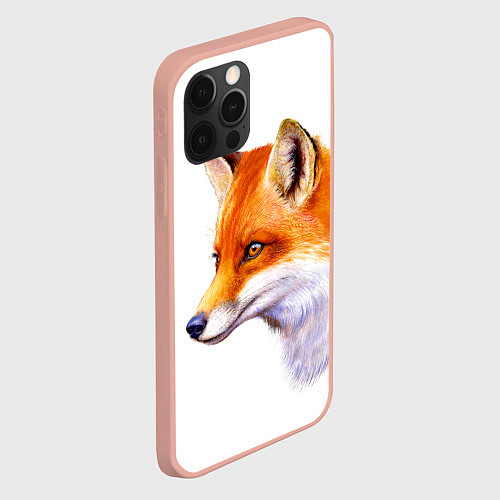 Чехол iPhone 12 Pro Max Лисица полная заливка / 3D-Светло-розовый – фото 2