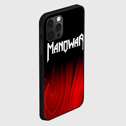 Чехол iPhone 12 Pro Max Manowar red plasma / 3D-Черный – фото 2