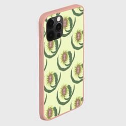 Чехол для iPhone 12 Pro Max Причудливый цветок с большими листьями, цвет: 3D-светло-розовый — фото 2