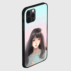 Чехол для iPhone 12 Pro Max Девушка аниме в пастельных оттенках, цвет: 3D-черный — фото 2