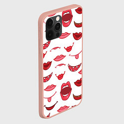 Чехол для iPhone 12 Pro Max Сладкие губы, цвет: 3D-светло-розовый — фото 2