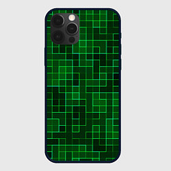 Чехол для iPhone 12 Pro Max Тетрис узор, цвет: 3D-черный
