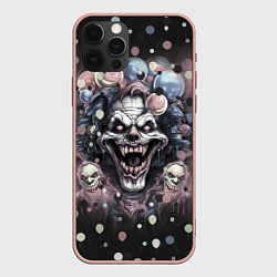 Чехол для iPhone 12 Pro Max Клоун зомби, цвет: 3D-светло-розовый