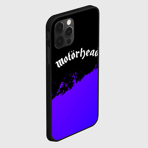 Чехол iPhone 12 Pro Max Motorhead purple grunge / 3D-Черный – фото 2