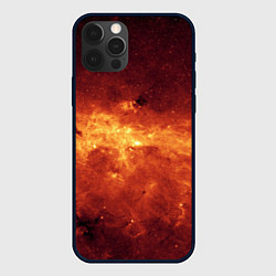 Чехол для iPhone 12 Pro Max Огненная галактика, цвет: 3D-черный
