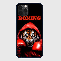 Чехол для iPhone 12 Pro Max Boxing tiger, цвет: 3D-черный