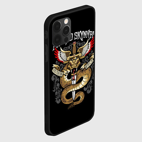 Чехол iPhone 12 Pro Max Lynyrd Skynyrd - южный рок / 3D-Черный – фото 2