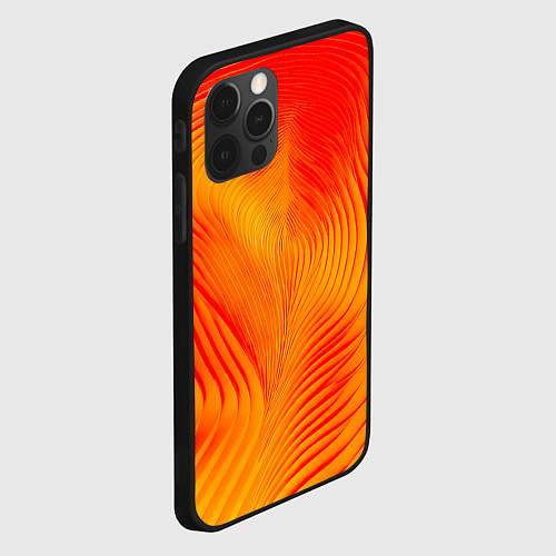 Чехол iPhone 12 Pro Max Фантазия в красном и желтом / 3D-Черный – фото 2