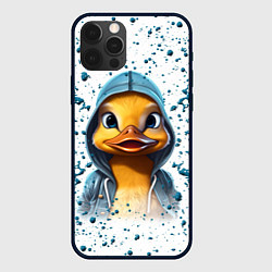 Чехол для iPhone 12 Pro Max Забавный утенок, цвет: 3D-черный