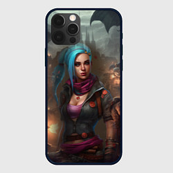 Чехол для iPhone 12 Pro Max Jinx art Arcane League of Legends fantasy, цвет: 3D-черный