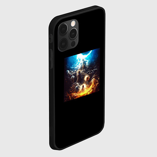 Чехол iPhone 12 Pro Max Джизус - дух мира / 3D-Черный – фото 2