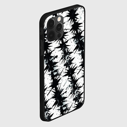 Чехол iPhone 12 Pro Max Паттерн с колючей проволокой / 3D-Черный – фото 2