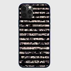 Чехол для iPhone 12 Pro Max В полоску с ахегао, цвет: 3D-черный