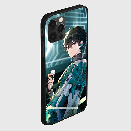 Чехол iPhone 12 Pro Max Дань Хэн в общем вагоне / 3D-Черный – фото 2
