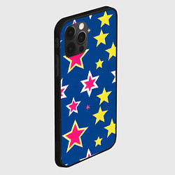 Чехол для iPhone 12 Pro Max Звёзды разных цветов, цвет: 3D-черный — фото 2