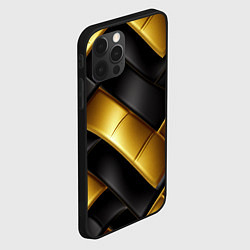 Чехол для iPhone 12 Pro Max Gold black luxury, цвет: 3D-черный — фото 2