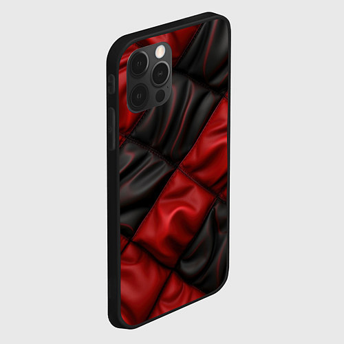 Чехол iPhone 12 Pro Max Red black luxury / 3D-Черный – фото 2