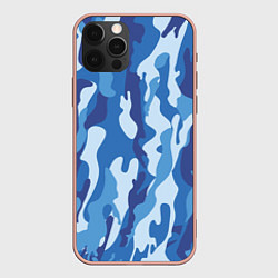 Чехол для iPhone 12 Pro Max Blue military, цвет: 3D-светло-розовый