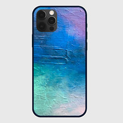 Чехол для iPhone 12 Pro Max Пудра и голубые краски, цвет: 3D-черный