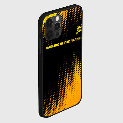 Чехол iPhone 12 Pro Max Darling in the FranXX - gold gradient: символ свер / 3D-Черный – фото 2