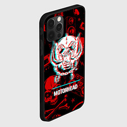 Чехол для iPhone 12 Pro Max Motorhead rock glitch, цвет: 3D-черный — фото 2