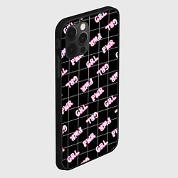 Чехол для iPhone 12 Pro Max Girl power - черный в клетку, цвет: 3D-черный — фото 2