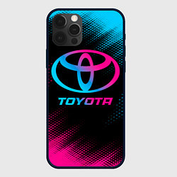 Чехол для iPhone 12 Pro Max Toyota - neon gradient, цвет: 3D-черный