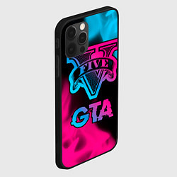 Чехол для iPhone 12 Pro Max GTA - neon gradient, цвет: 3D-черный — фото 2