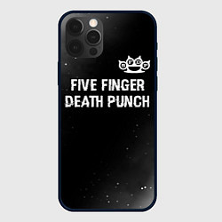 Чехол для iPhone 12 Pro Max Five Finger Death Punch glitch на темном фоне: сим, цвет: 3D-черный