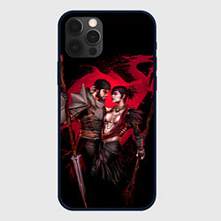 Чехол для iPhone 12 Pro Max Серый страж и Морриган, цвет: 3D-черный