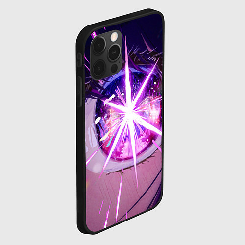 Чехол iPhone 12 Pro Max Звёздное Дитя: глаз Аи Хошино / 3D-Черный – фото 2