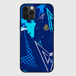 Чехол для iPhone 12 Pro Max Реал Мадрид фк эмблема, цвет: 3D-черный