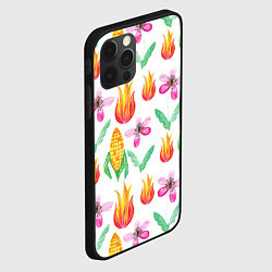 Чехол для iPhone 12 Pro Max Кукуруза и цветочки, цвет: 3D-черный — фото 2