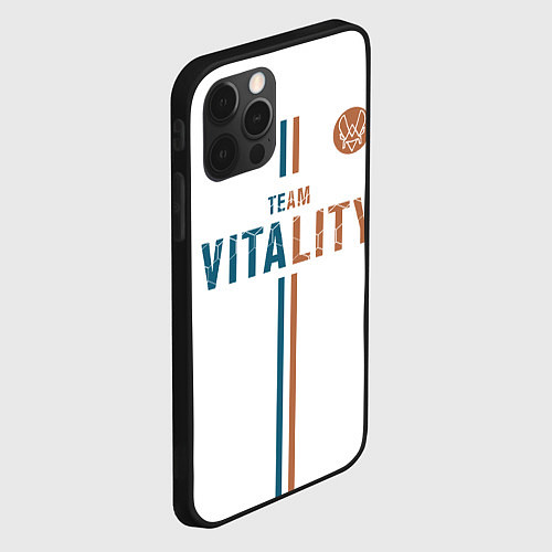 Чехол iPhone 12 Pro Max Форма Team Vitality white / 3D-Черный – фото 2