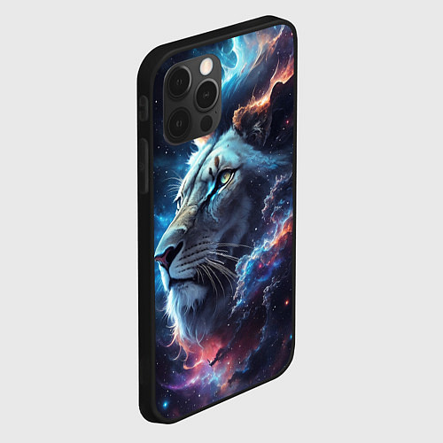 Чехол iPhone 12 Pro Max Galactic lion / 3D-Черный – фото 2