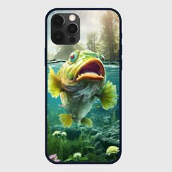Чехол для iPhone 12 Pro Max Карп в воде, цвет: 3D-черный