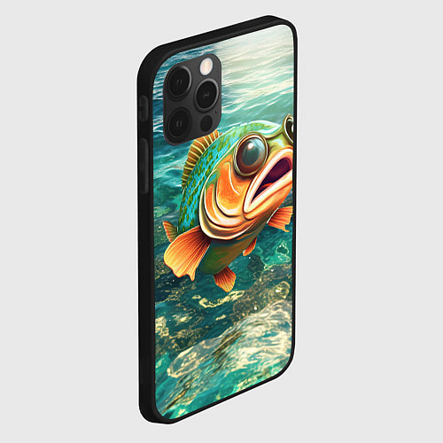 Чехол iPhone 12 Pro Max Рыба карп / 3D-Черный – фото 2