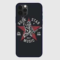 Чехол для iPhone 12 Pro Max Rockstar music, цвет: 3D-черный