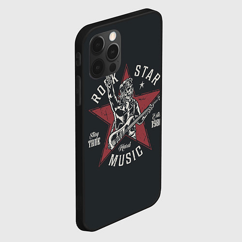 Чехол iPhone 12 Pro Max Rockstar music / 3D-Черный – фото 2