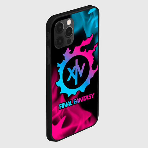 Чехол iPhone 12 Pro Max Final Fantasy - neon gradient / 3D-Черный – фото 2