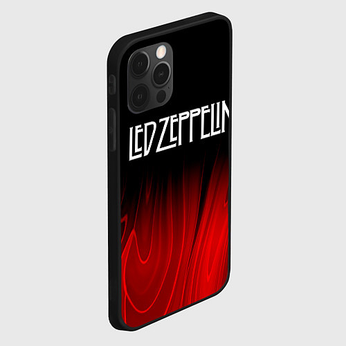 Чехол iPhone 12 Pro Max Led Zeppelin red plasma / 3D-Черный – фото 2