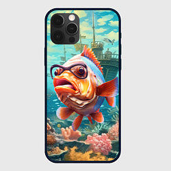 Чехол для iPhone 12 Pro Max Рыбка в озере, цвет: 3D-черный
