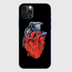 Чехол для iPhone 12 Pro Max Сердце гараната, цвет: 3D-черный