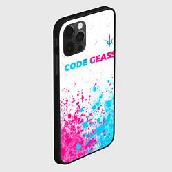 Чехол для iPhone 12 Pro Max Code Geass neon gradient style: символ сверху, цвет: 3D-черный — фото 2