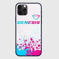 Чехол для iPhone 12 Pro Max Genesis neon gradient style: символ сверху, цвет: 3D-черный