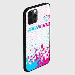 Чехол для iPhone 12 Pro Max Genesis neon gradient style: символ сверху, цвет: 3D-черный — фото 2